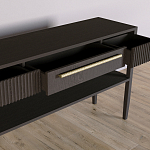 Дизайнерская Консоль с полкой и ящиком Primo Темный орех варинант исполнения - 7 | Loft Concept в Липецке