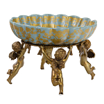 Чаша с орнаментом на бронзовых ножках в виде ангелов Eden Garden варинант исполнения - 2 | Loft Concept в Липецке