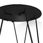 Стол журнальный с круглой столешницей из стекла Gold and Black Marble варинант исполнения - 5 | Loft Concept в Липецке