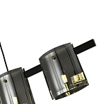 Подвесной светильник светодиодный с 5-ю цилиндрическими плафонами светло-серого цвета из стекла и стали Andrea Сhandelier Grey варинант исполнения - 3 | Loft Concept в Липецке