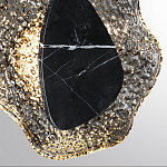 Бра с волнообразным стеклянным плафоном и вставкой из мрамора Liquid Stone варинант исполнения - 16 | Loft Concept в Липецке