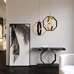 Консоль чёрная с геометрическим основанием Josette варинант исполнения - 2 | Loft Concept в Липецке