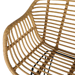 Стул барный с ротанговым плетением Half Bar Chair with Wicker с подлокотниками варинант исполнения - 8 | Loft Concept в Липецке