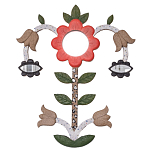 Зеркало-цветок из картона в русском стиле варинант исполнения - 1 | Loft Concept в Липецке