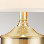 Настольная лампа со тканевым абажуром и прозрачным ребристым стеклянным основанием Quoizel варинант исполнения - 2 | Loft Concept в Липецке