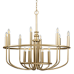  Люстра круглая двухъярусная цвета латунь с 12-ю лампами Kichler варинант исполнения - 1 | Loft Concept в Липецке