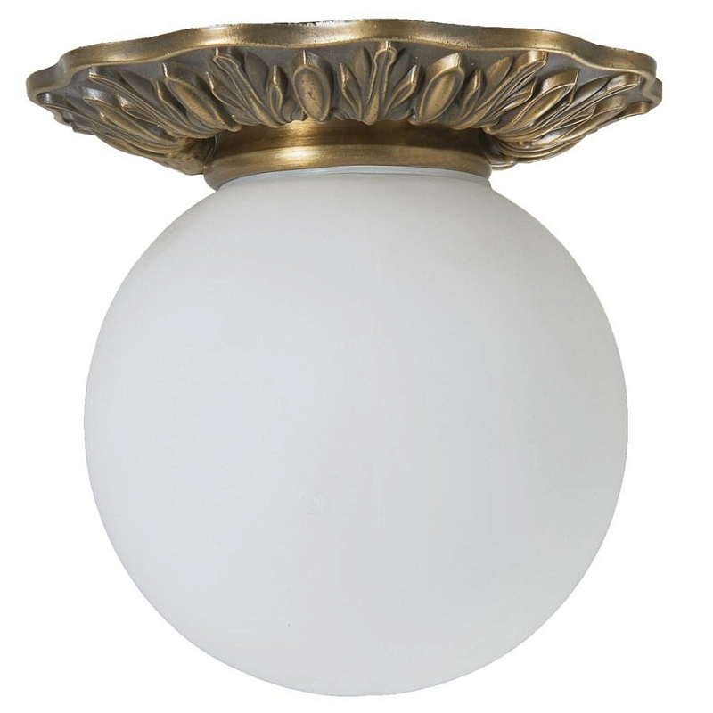 Потолочный светильник Globus Lamp Bronze Бронза Молочный в Липецке | Loft Concept 