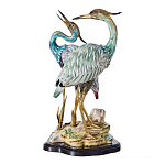 Статуэтка в виде двух птиц из фарфора с бронзовыми элементами Bird of the Garden of Eden варинант исполнения - 1 | Loft Concept в Липецке