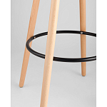 Пластиковый барный стул на ножках из массива бука Eames White варинант исполнения - 4 | Loft Concept в Липецке