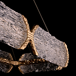 Люстра прямоугольная с текстурным природным рисунком IceFlame варинант исполнения - 3 | Loft Concept в Липецке