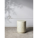 Приставной столик с рисунком из раковин устриц Bone Inlay варинант исполнения - 10 | Loft Concept в Липецке