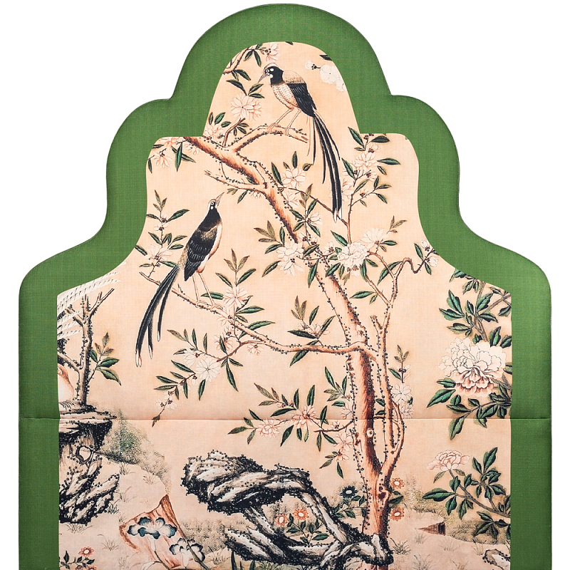 Изголовье для кровати Beige and Green Chinoiserie Зеленый Бежевый в Липецке | Loft Concept 