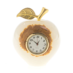 Часы настольные в виде яблока из натурального камня Оникс Stone Clock варинант исполнения - 5 | Loft Concept в Липецке