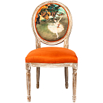 Стул из натурального бука оранжевое с цветным принтом Impressionism in Color варинант исполнения - 1 | Loft Concept в Липецке