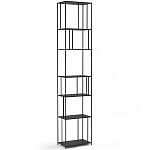 Высокий стеллаж из металла Menzie High Metal Rack Black варинант исполнения - 1 | Loft Concept в Липецке
