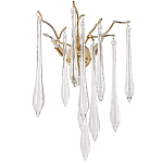 Бра с хрустальными подвесками в виде капель Droplet Crystal Gold Wall Lamp варинант исполнения - 1 | Loft Concept в Липецке
