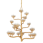 Люстра золотая в виде растения Golden Flower Glade варинант исполнения - 4 | Loft Concept в Липецке