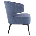 Современное мягкое кресло на металлических ножках Rakush Blue варинант исполнения - 5 | Loft Concept в Липецке