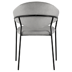 Серый стул с обивкой из искусственной замши Alexis варинант исполнения - 4 | Loft Concept в Липецке