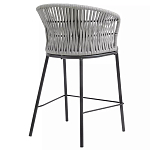 Стул барный с декоративным плетением на спинке и подлокотниках Chair Weave варинант исполнения - 3 | Loft Concept в Липецке