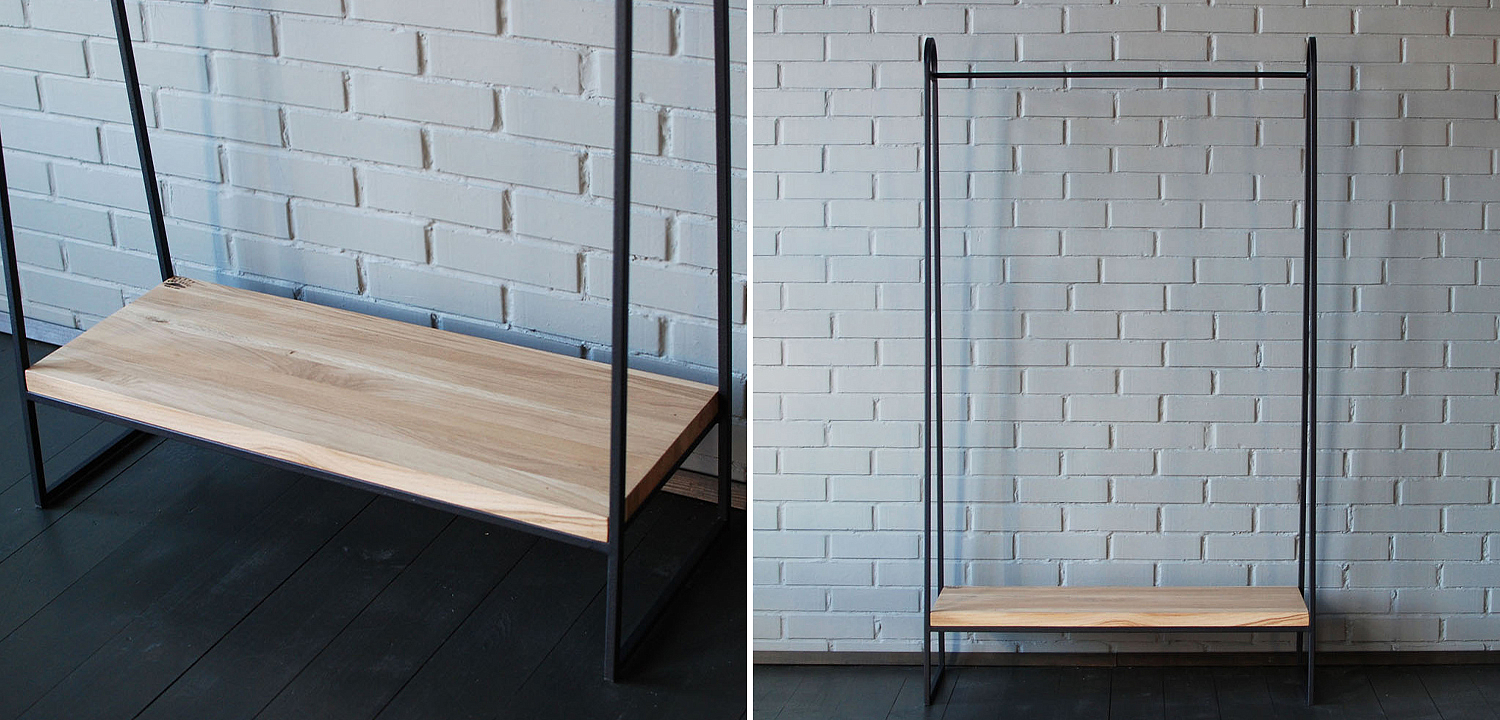 Рейл Amba Industrial Metal Rust Clothes Rail Рейл Amba Industrial Metal Rust Clothes Rail - Loft-Concept в Липецке