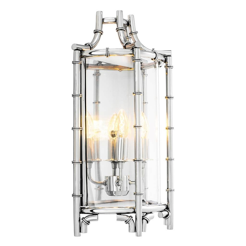 Бра Wall Lamp Vasco Нержавеющая сталь Прозрачный (Transparent) Бра Wall Lamp Vasco Нержавеющая сталь Прозрачный (Transparent) в Липецке | Loft Concept