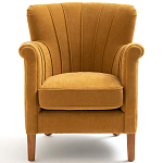 Кресло велюровое на ножках из массива ясеня Jessie Armchair варинант исполнения - 2 | Loft Concept в Липецке