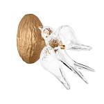 Бра с прозрачной стеклянной фигуркой птички Serip Voa варинант исполнения - 1 | Loft Concept в Липецке