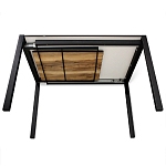 Стол обеденный раздвижной с прямоугольной столешницей на четырех черных ножках Blair варинант исполнения - 5 | Loft Concept в Липецке