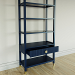 Стеллаж Elsa Dreams Blue со стеклянными полками и ящиком варинант исполнения - 3 | Loft Concept в Липецке