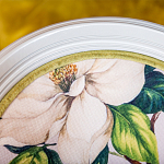 Стул светло-серый из натурального бука с изображением птиц и цветов Blooming Red Birds варинант исполнения - 5 | Loft Concept в Липецке