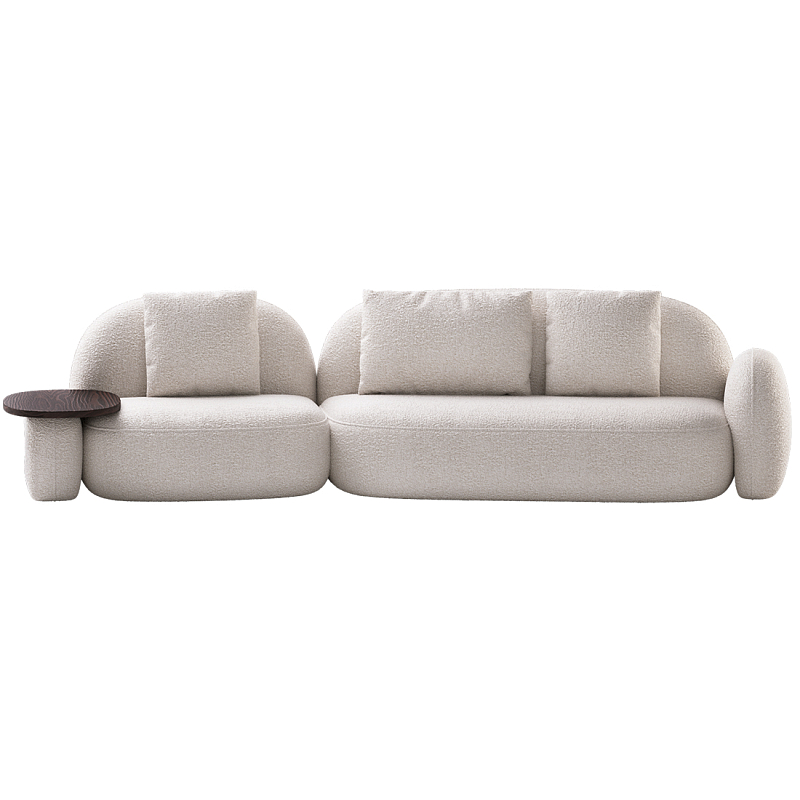 Модульный Диван Orus с овальным столиком  Молочный Орех в Липецке | Loft Concept 