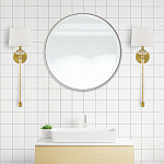 Бра с белым абажуром в форме конуса и прозрачным декоративным кольцом Quoizel варинант исполнения - 13 | Loft Concept в Липецке