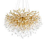 Люстра подвесная с прозрачными стеклянными подвесками в форме капель Диаметр 80 см Droplet Chandelier варинант исполнения - 14 | Loft Concept в Липецке