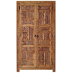 Этнический шкаф с орнаментом резьба из дерева Indian Antique Furniture варинант исполнения - 3 | Loft Concept в Липецке