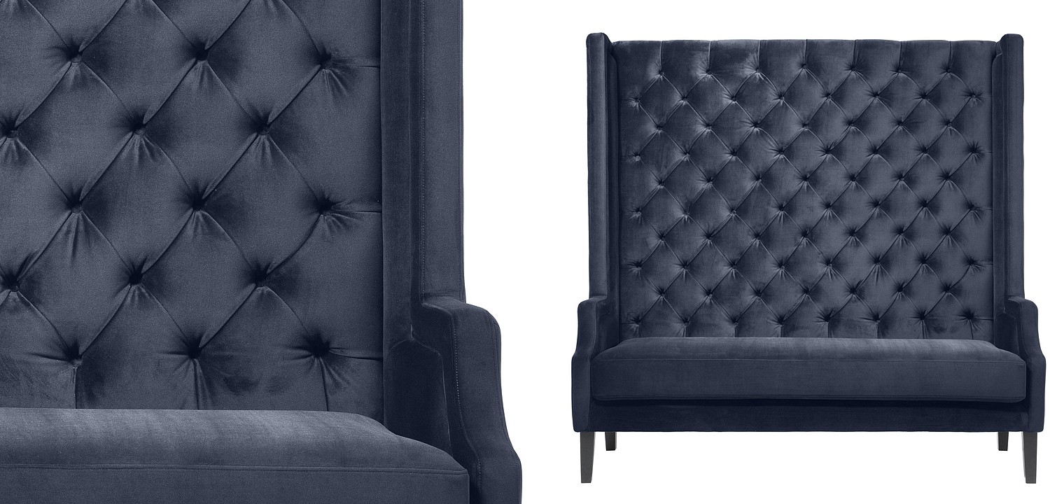 Диван Eichholtz Sofa Spectator midnight blue Диван Eichholtz Sofa Spectator midnight blue - Loft-Concept в Липецке