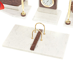 Настольный письменный набор из мрамора и лемезита с гербом и флагом России Marble Accessory варинант исполнения - 4 | Loft Concept в Липецке