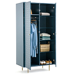 Шкаф двухдверный Scale Ornament Blue Wardrobe варинант исполнения - 5 | Loft Concept в Липецке