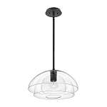 Подвесной светильник с прозрачным двойным стеклянным плафоном в форме купола и внутренней сферой Hinkley варинант исполнения - 2 | Loft Concept в Липецке