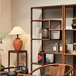 Стеллаж деревянный с полками для хранения Moon Walnut Furniture варинант исполнения - 2 | Loft Concept в Липецке