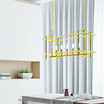 Подвесной светильник прямоугольный 5-ти ламповый Linear Kitchen Light варинант исполнения - 3 | Loft Concept в Липецке