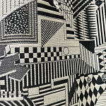 Мебельная ткань Шенилл черно-белый принт 280 см T3-44 варинант исполнения - 2 | Loft Concept в Липецке