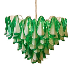 Люстра из стеклянных зеленых лепестков Petalled Illuminator варинант исполнения - 1 | Loft Concept в Липецке