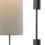 Бра чёрное с тканевым абажуром в форме цилиндра Rough Beauty варинант исполнения - 1 | Loft Concept в Липецке