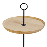 Pin журнальный столик с кольцом из натурального дуба и бетона варинант исполнения - 1 | Loft Concept в Липецке