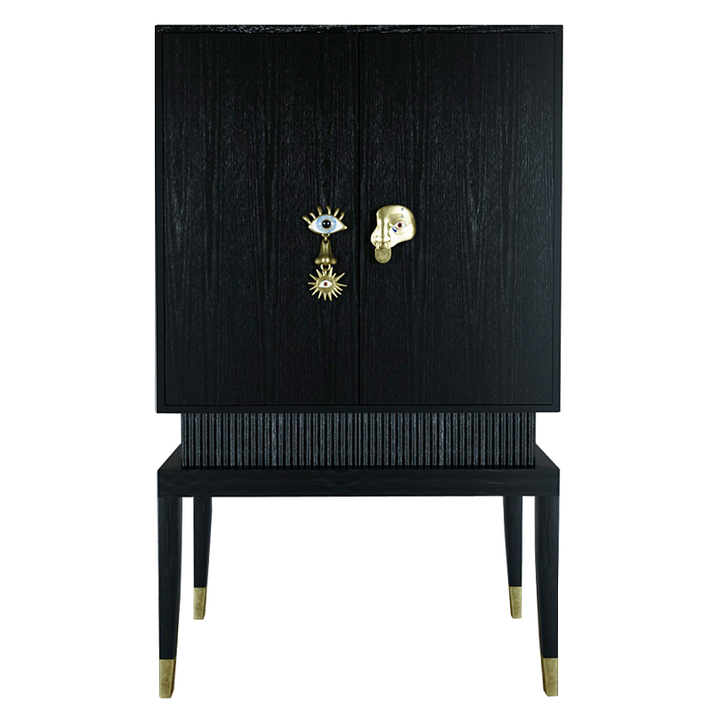 Кабинетный шкаф Elsa Dreams Black с 2-мя ящиками Черный в Липецке | Loft Concept 