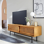 ТВ-тумба с плетеным декором Tate Wicker TV Stand варинант исполнения - 5 | Loft Concept в Липецке