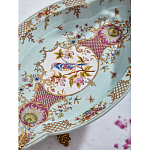 Блюдо овальное из голубого фарфора с ручками в виде бабочек и цветочным рисунком Blue Garden варинант исполнения - 8 | Loft Concept в Липецке