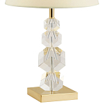 Настольная лампа с абажуром и основанием из хрусталя Neri Crystal Cubes Gold Table Lamp варинант исполнения - 2 | Loft Concept в Липецке