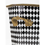 Фарфоровое кашпо Black and white square варинант исполнения - 5 | Loft Concept в Липецке